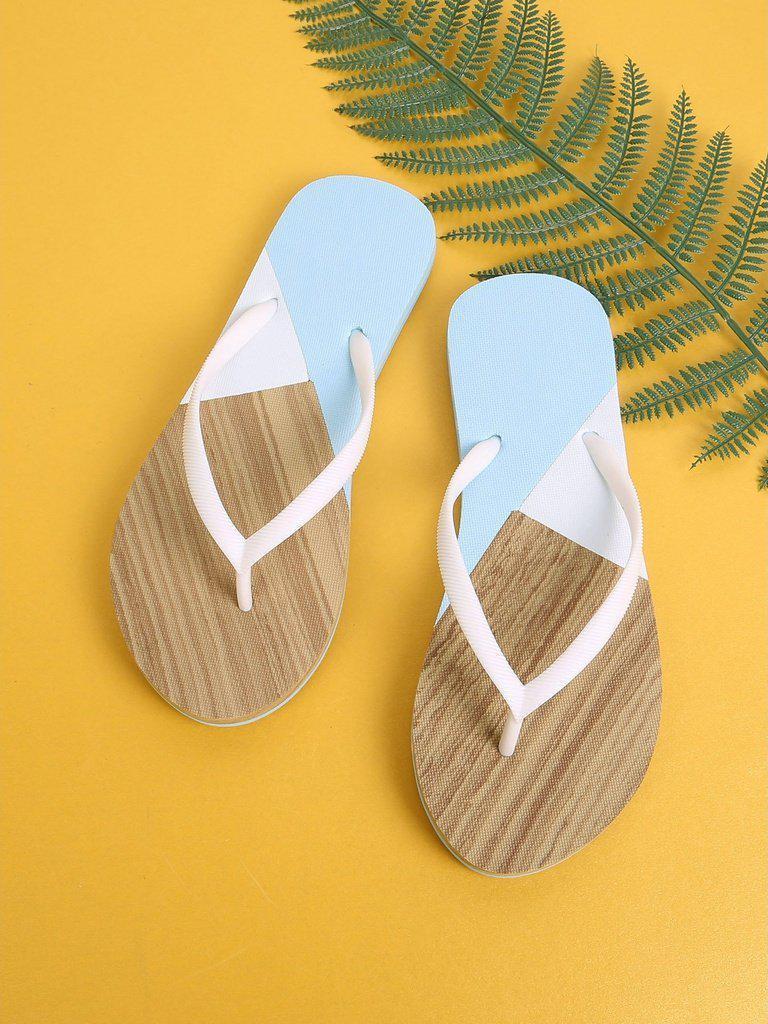Color Block Flip Flops-shoes-Des Mess