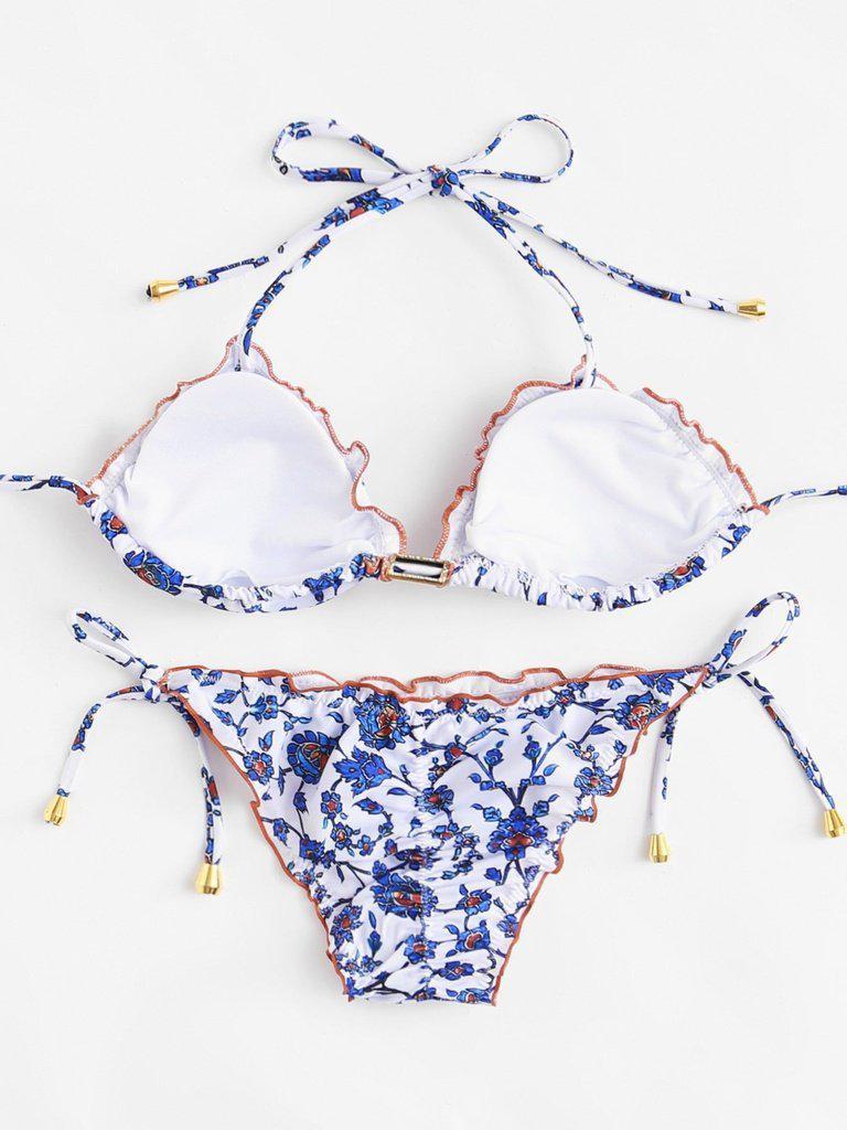 Calico Print Lettuce Bikini Set--Des Mess