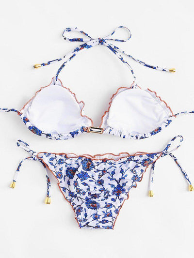 Calico Print Lettuce Bikini Set--Des Mess