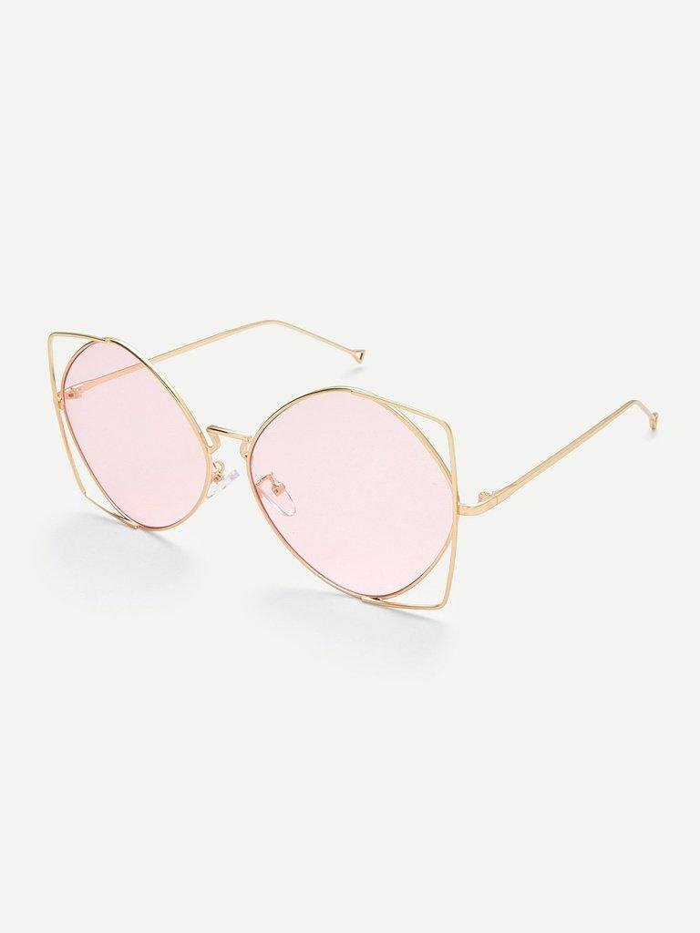 Metal Frame Tinted Lens Sunglasses-accessories-Des Mess