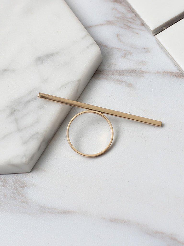 Bar Front Metal Ring-jewelry-Des Mess