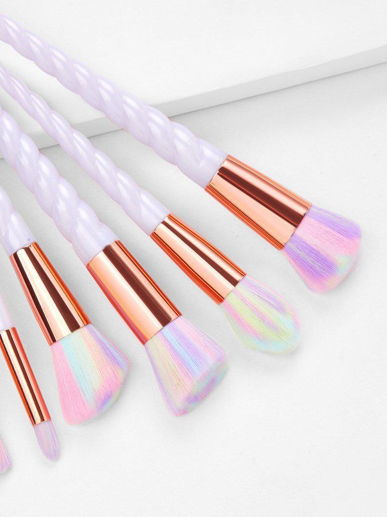 Screw Handle Soft Bristle Makeup Brush Set 10Pcs-makeup-Des Mess