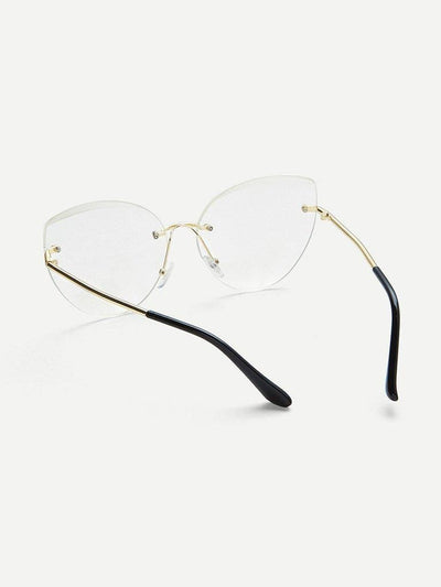 Rimless Cat Eye Glasses-accessories-Des Mess