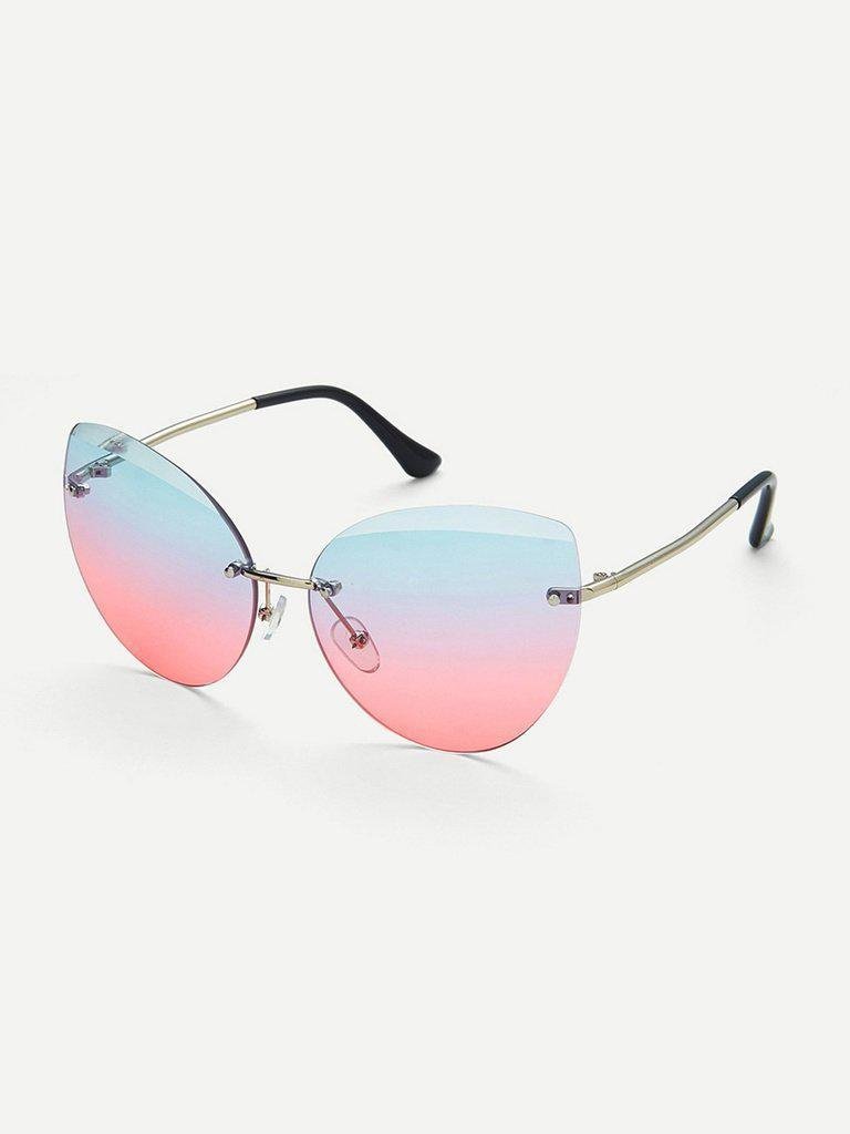 Ombre Lens Rimless Sunglasses-accessories-Des Mess