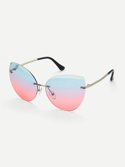 Ombre Lens Rimless Sunglasses-accessories-Des Mess