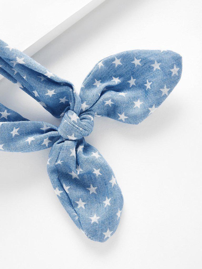 Star Print Knot Ear Headband 2pcs-hair-Des Mess