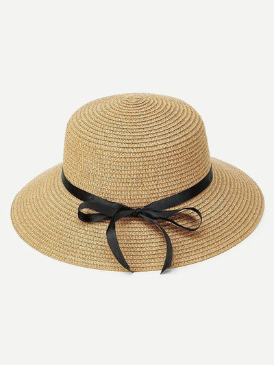 Ribbon Band Straw Hat-accessories-Des Mess