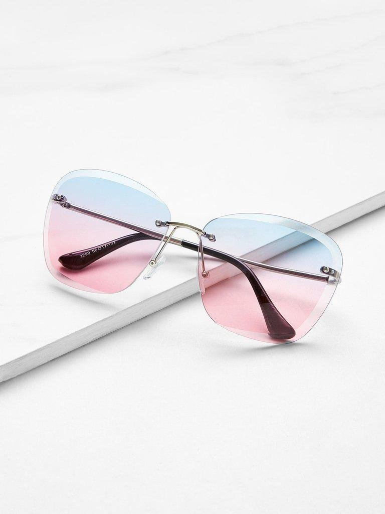 Rimless Tinted Lens Sunglasses-accessories-Des Mess