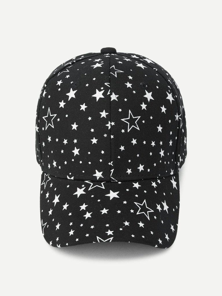 Star Print Baseball Cap-accessories-Des Mess