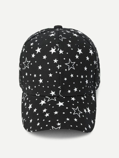 Star Print Baseball Cap-accessories-Des Mess