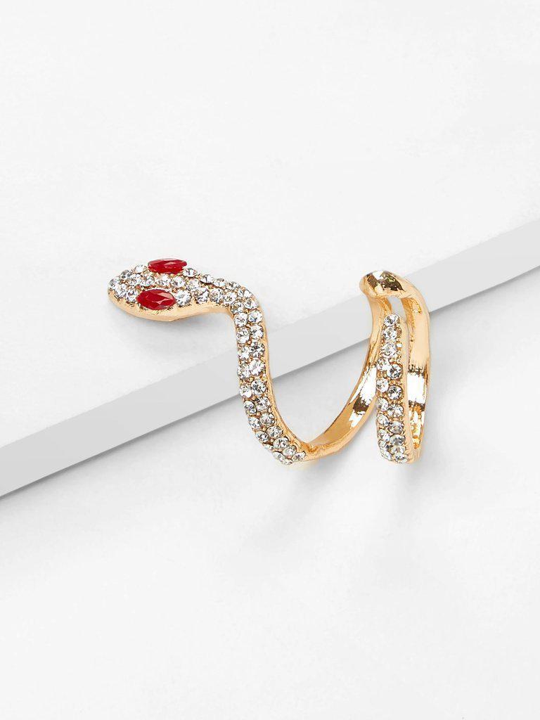 Rhinestone Snake Design Ring-jewelry-Des Mess