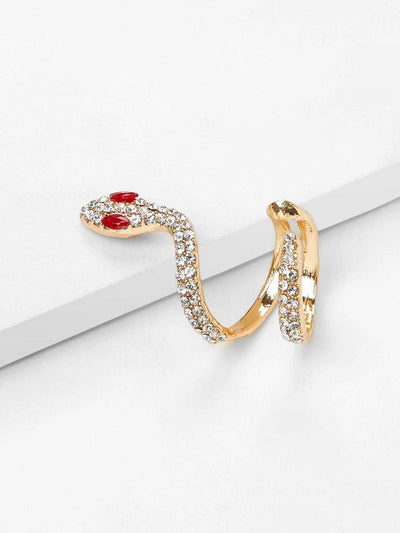 Rhinestone Snake Design Ring-jewelry-Des Mess
