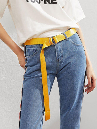 Simple Belt With Double D Ring-accessories-Des Mess