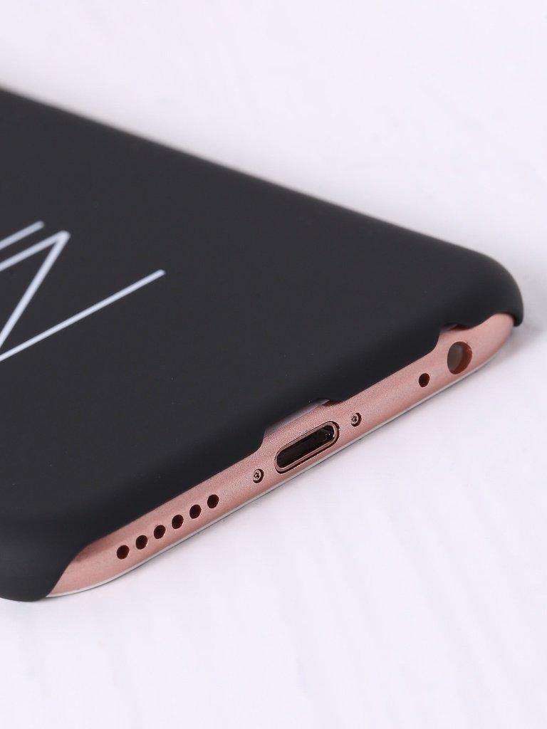 Black Letter Print iPhone Case-others-Des Mess