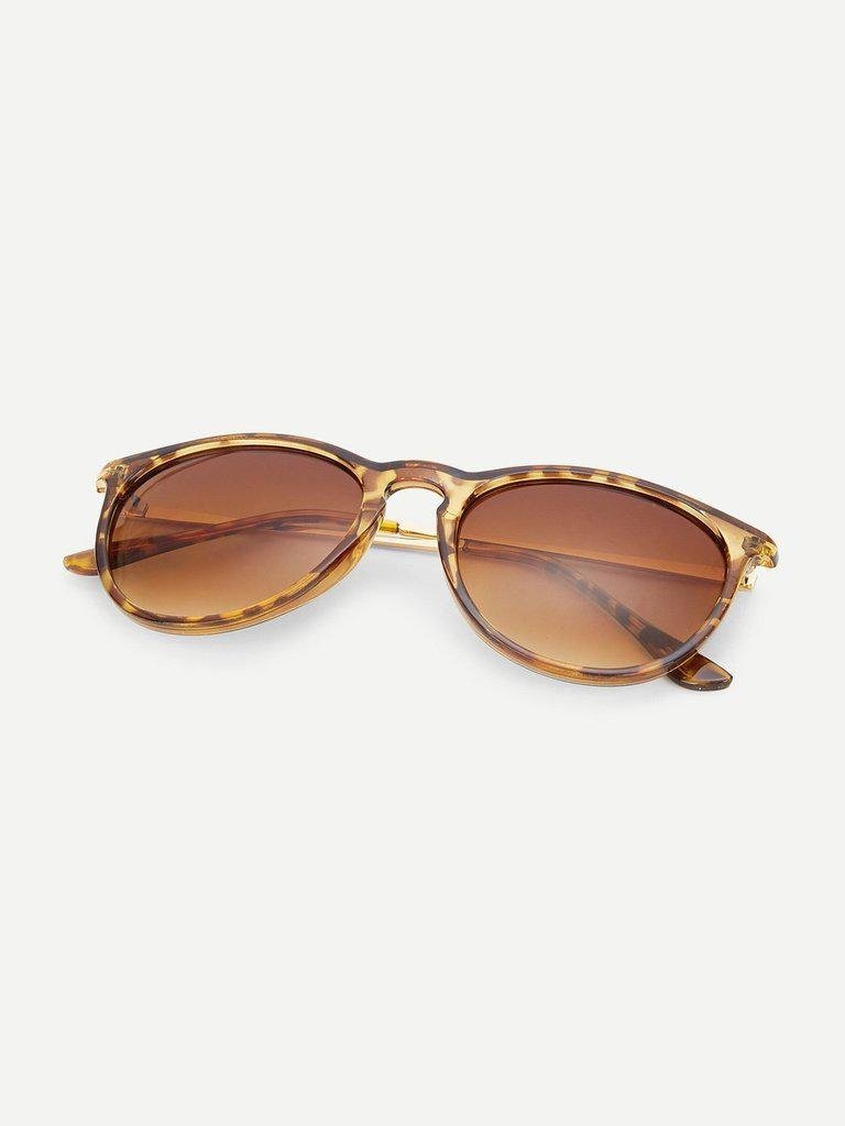 Leopard Frame Flat Lens Sunglasses-accessories-Des Mess