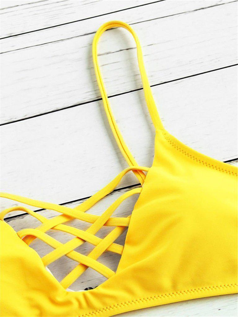 Criss Cross Bikini Set-swimwear-Des Mess