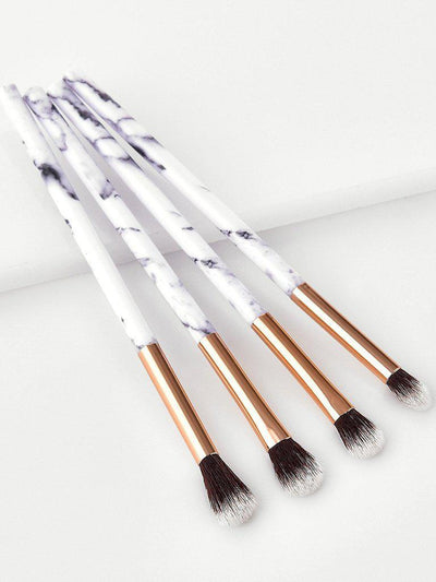 Marble Handle Makeup Brush 4pcs-makeup-Des Mess