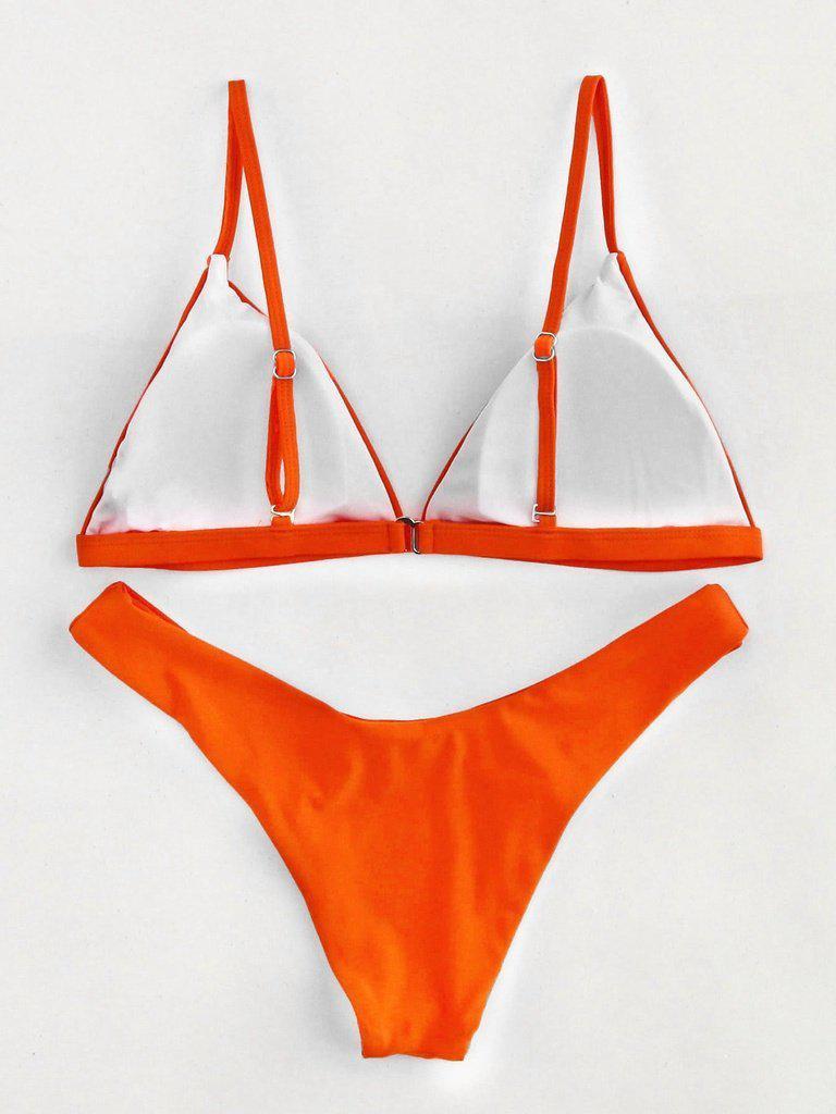 High Leg Triangle Bikini Set-swimwear-Des Mess