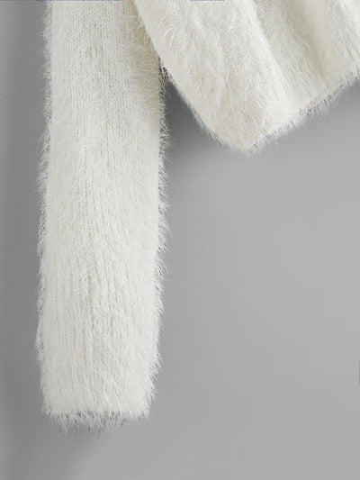 Single Pocket Front Fuzzy Jumper-outerwear-Des Mess