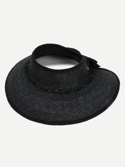 Roll Up Straw Visor Hat-accessories-Des Mess