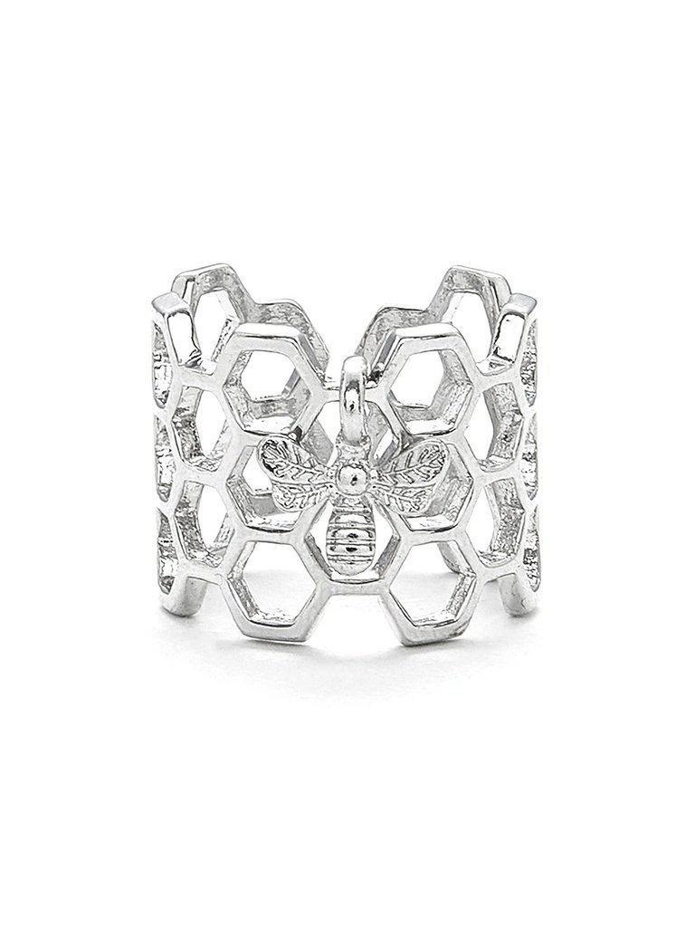 Bee Detail Hollow Ring-jewelry-Des Mess