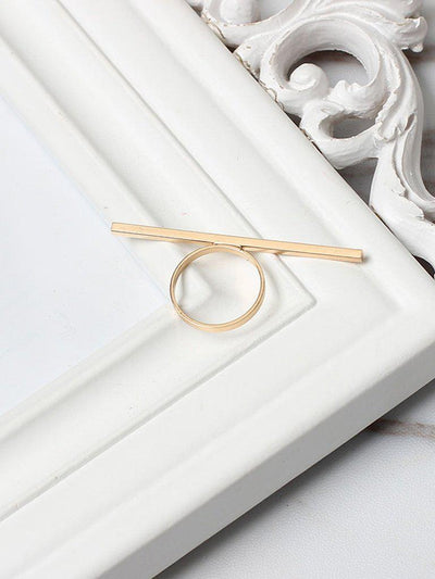 Bar Front Metal Ring-jewelry-Des Mess