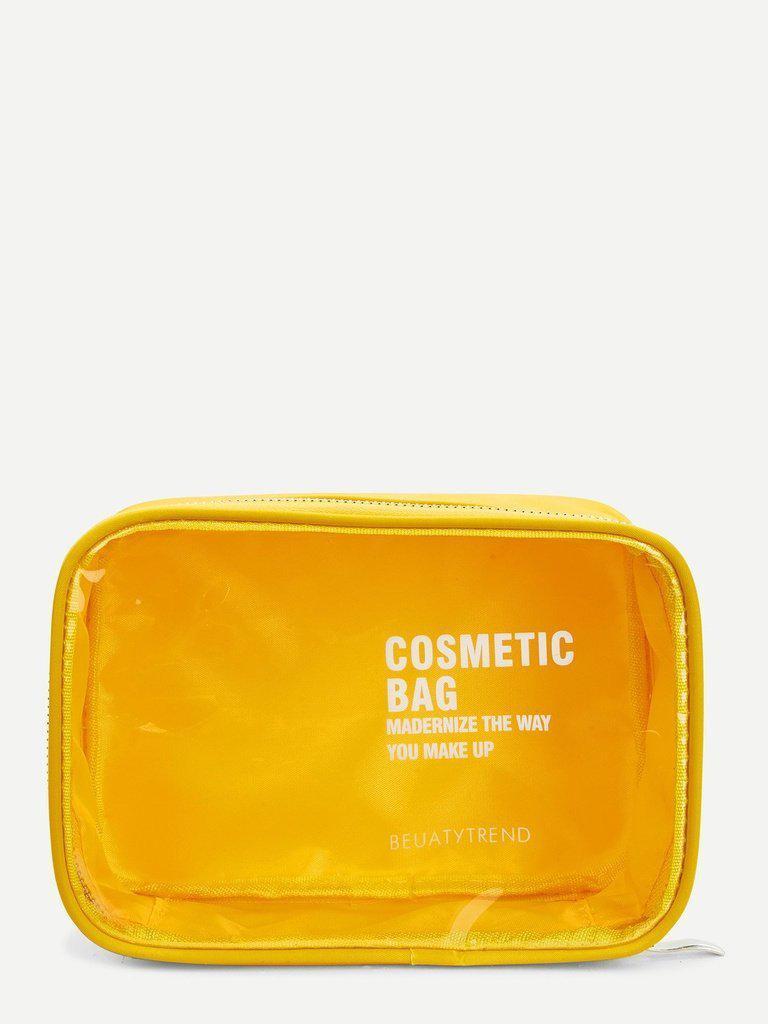 Letter Print Makeup Bag-makeup-Des Mess