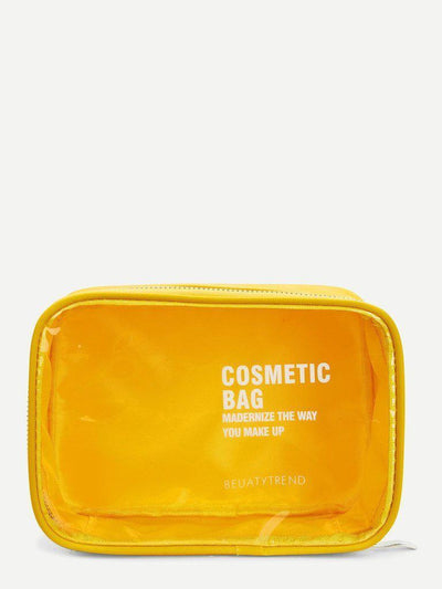 Letter Print Makeup Bag-makeup-Des Mess