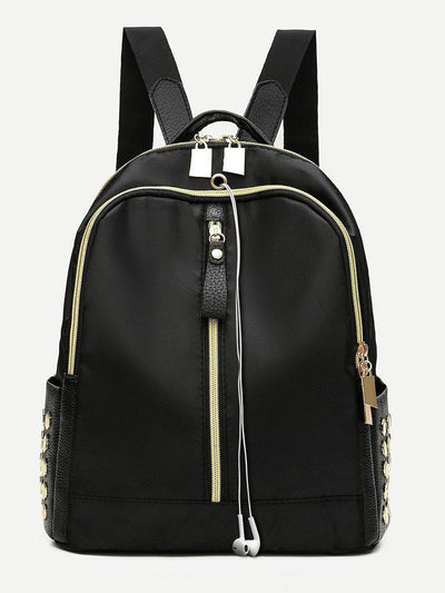 Zip Front Side Pocket Backpack-accessories-Des Mess
