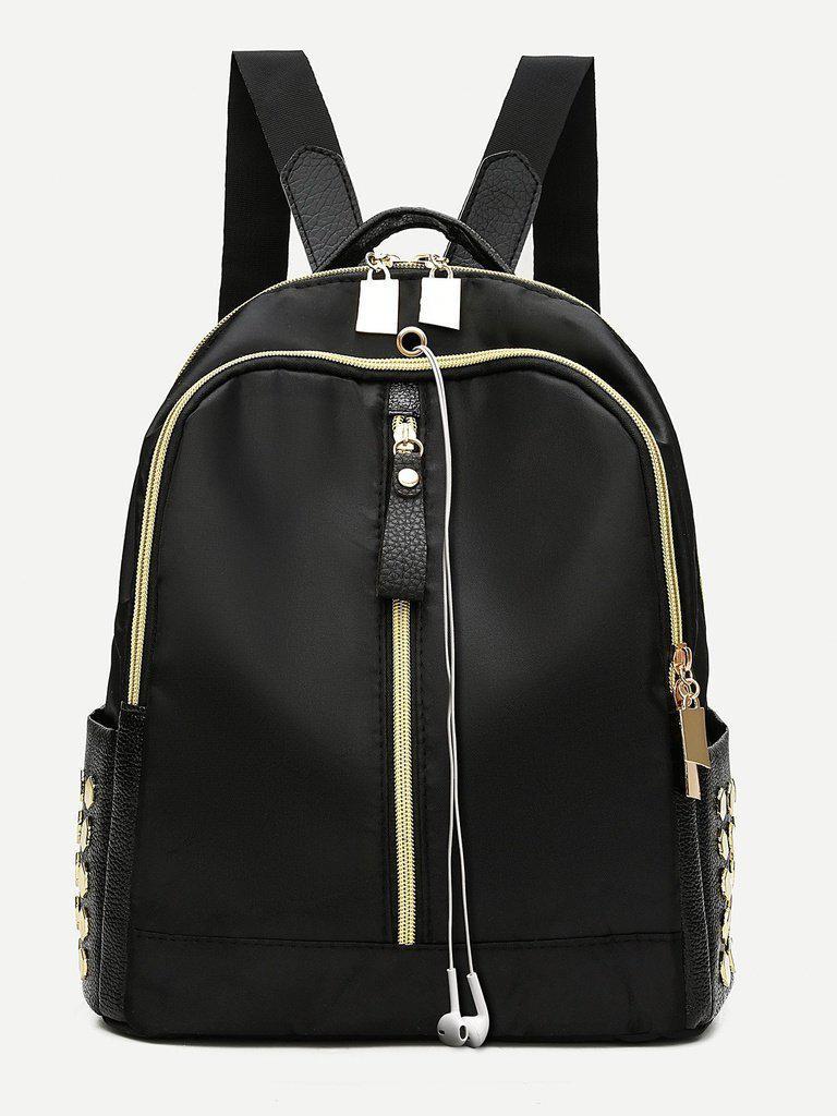Zip Front Side Pocket Backpack-accessories-Des Mess
