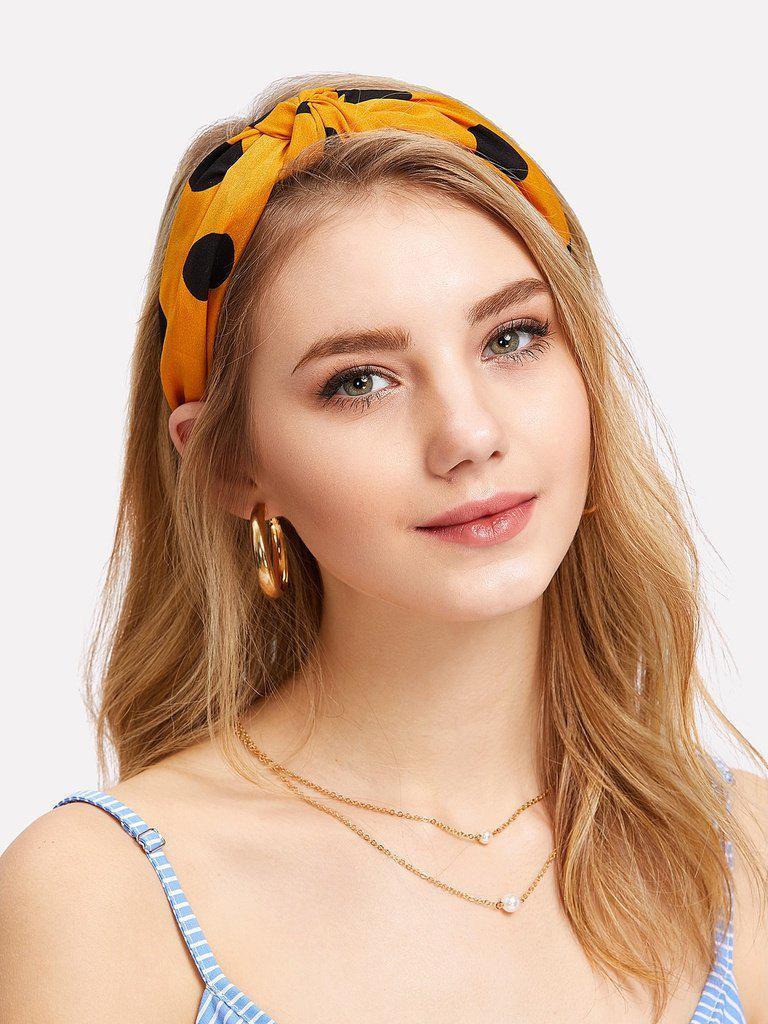 Polka Dot Knot Headband-hair-Des Mess