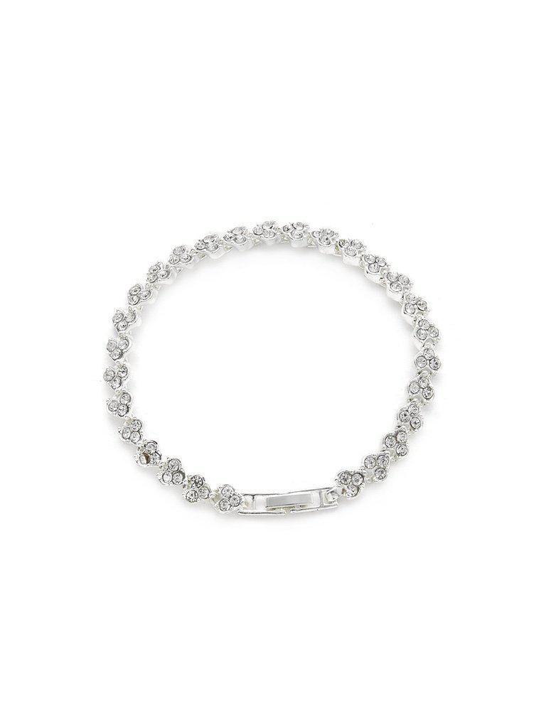 Rhinestone Embellished Chain Bracelet--Des Mess
