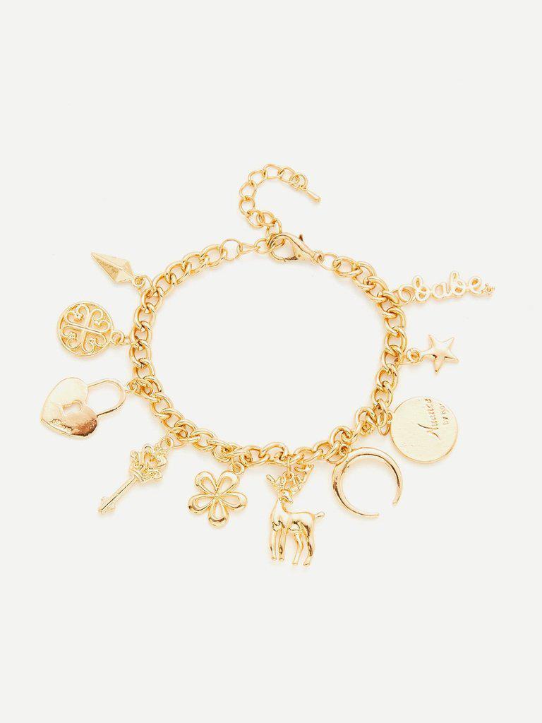 Multi Charm Chain Bracelet-jewelry-Des Mess