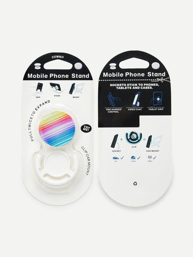 Pastel Lines Gasbag Phone Holder-others-Des Mess