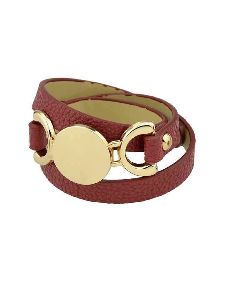 Red Multi-Layer Winding Wide Bracelet--Des Mess