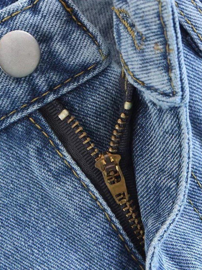 Rolled Hem Denim Shorts-bottom-Des Mess