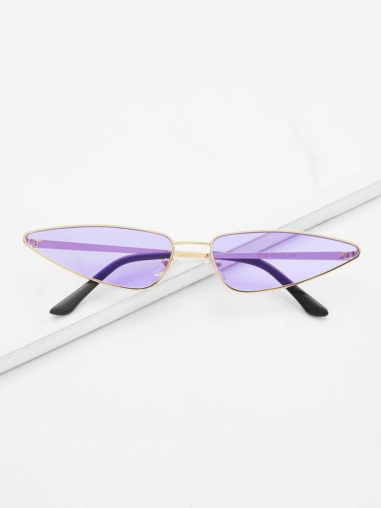 Tinted Lens Metal Frame Sunglasses-accessories-Des Mess