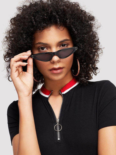 Cat Eye Flat Lens Sunglasses-accessories-Des Mess