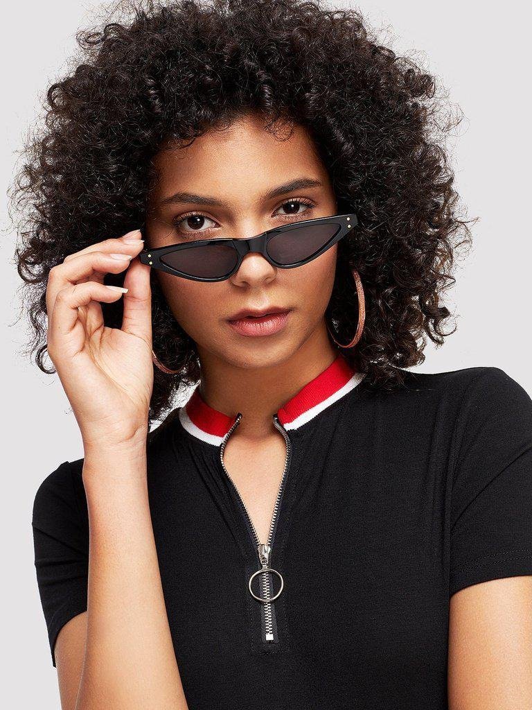 Cat Eye Flat Lens Sunglasses-accessories-Des Mess