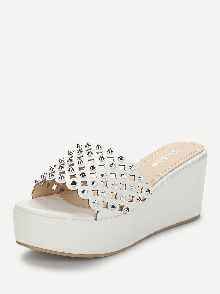 Rivet Cut Out Sandals-shoes-Des Mess