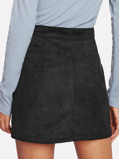 Zip Front Skirt-bottom-Des Mess