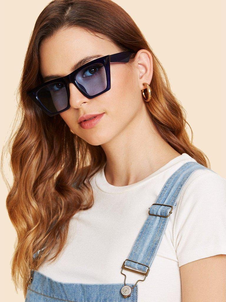 Plain Frame Cat Eye Sunglasses-accessories-Des Mess