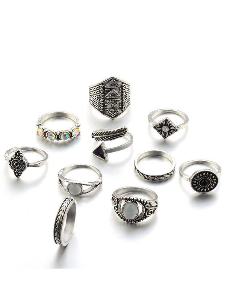 Wrapped Ring Pack 10pcs-jewelry-Des Mess