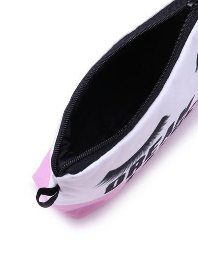 Eyelash Print Color Block Makeup Bag-makeup-Des Mess