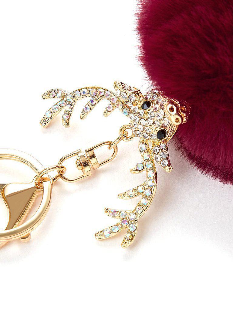 Antlers Detail Pom Pom Keychain-others-Des Mess