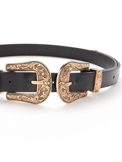 Double Buckle Western Belt-accessories-Des Mess