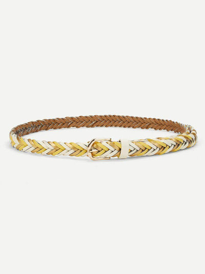 Metal Buckle Woven Belt-accessories-Des Mess
