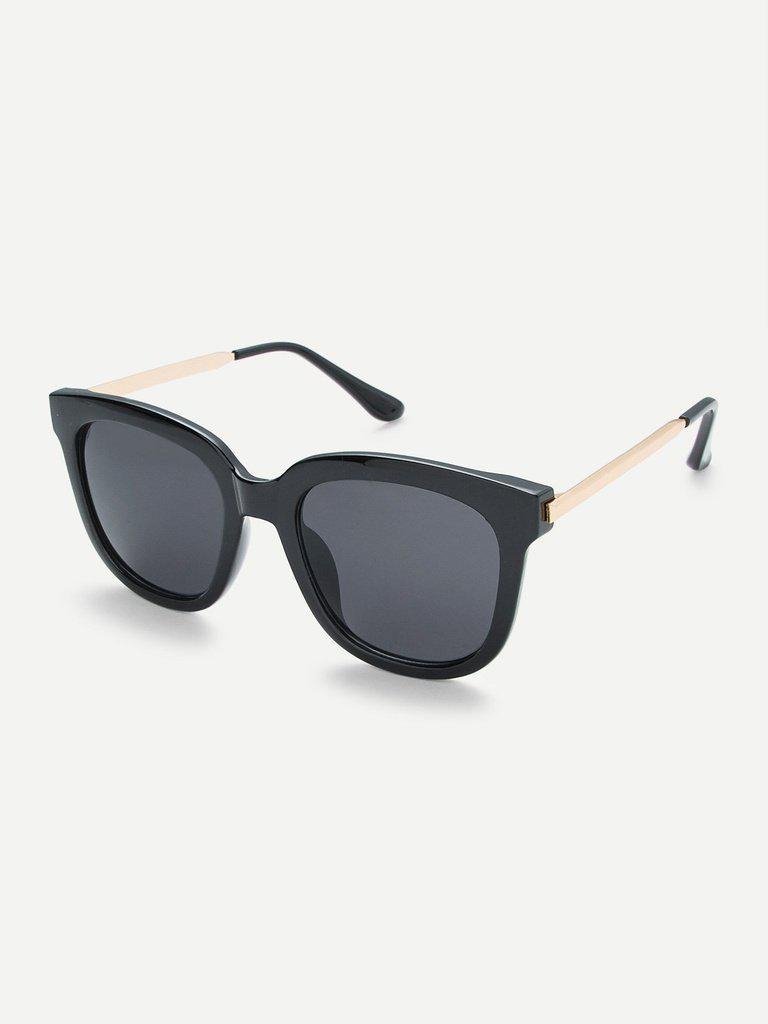 Retro Black Lenses Oversized Square Sunglasses-accessories-Des Mess