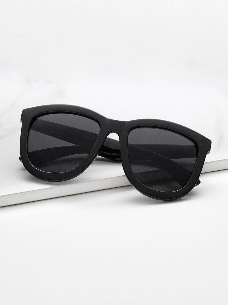Metal Ring Detail Mirror Lens Sunglasses-accessories-Des Mess