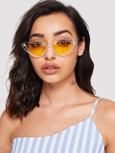 Cat Eye Flat Lens Sunglasses-accessories-Des Mess